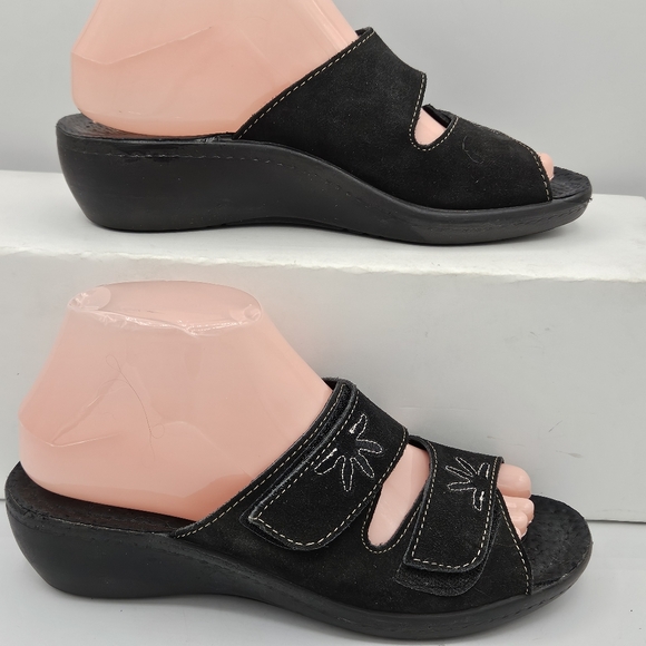 Fly Flot made in Italy leather anti-shock sandals size 37 US size 6 - Picture 6 of 16